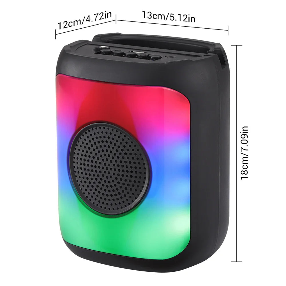 Bluetooth Speaker TWS Wireless Powerful Box Portable Outdoor Speakers 3 inche Subwoofer Rechargeable LED Light Party Speaker