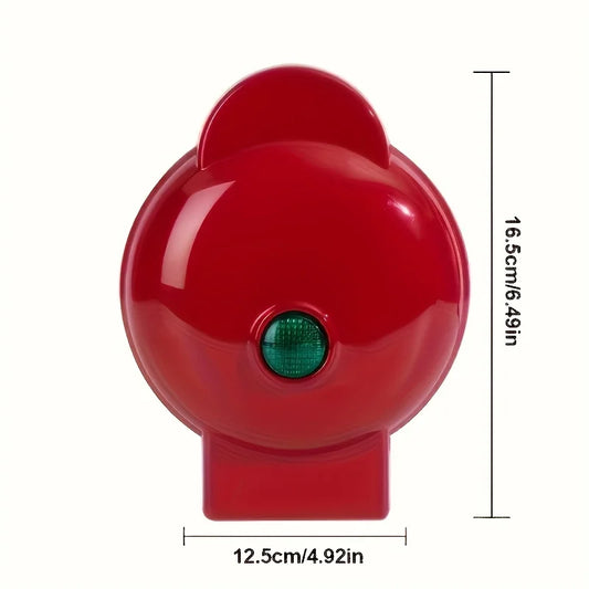 Red Mini Waffle Maker, Electric Non-Stick Mini Waffle Maker, Hash Browns, Sandwiches, Eggs Electric Pancake Pan