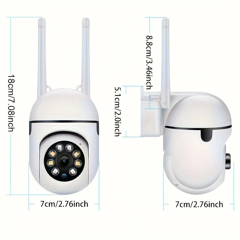 2PC Ease Life APP Wireless 1080P HD Indoor/Outdoor WiFi Security Camera, Color Night Vision, 2-Way Audio, 360° Pan/Tilt/Zoom, Mo