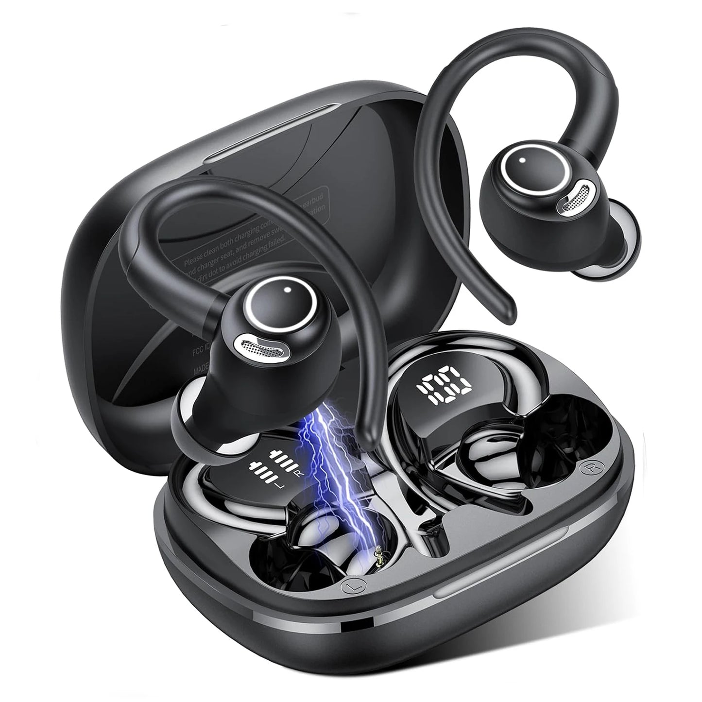 Wireless Sport Earbuds, 48H Battery, Hi-Fi Sound with Deep Bass, IP7 Waterproof for Running/Gym