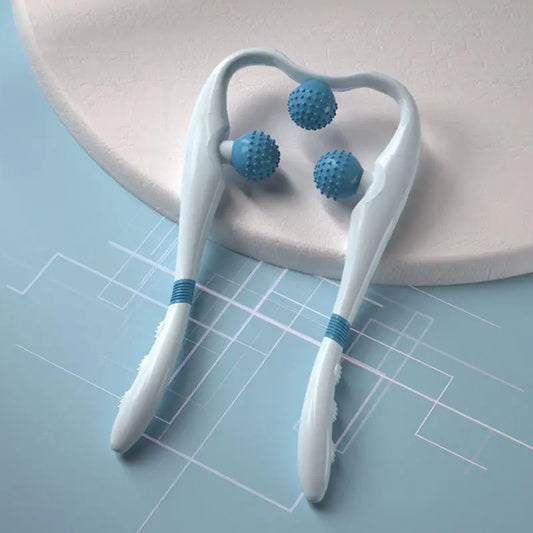 Massage Roller For Neck Handheld Neck Relief Massager Handheld Cervical Relaxer With 3 Balls Portable Electric Massaging Tool