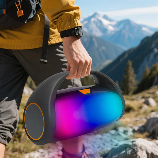 1000W Bluetooth Speaker LED Light Portable Outdoor Speakers Dual 3'' Subwoofer Sound Box Support