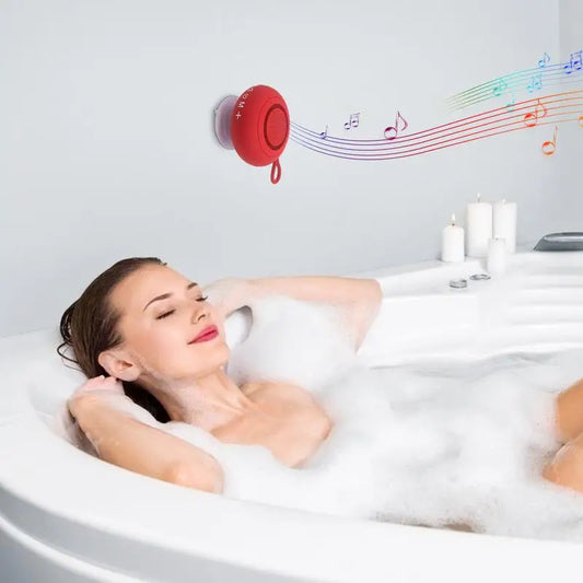 Waterproof Speaker Portable Audio Sounder With Subwoofer Stereo Bass Wireless Bathroom Audio Speaker For Kitchen Travel Outdoor