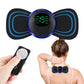 Remote Control EMS Neck Massager Mini Cervical Back Patch Stimulator Massageador Mat Portable Gel Pad Stickers Slim