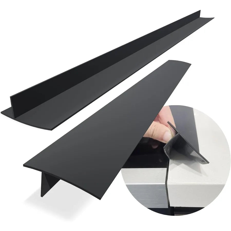 Silicone Stove Counter Gap Cover Filler by 25" Long Sealing Spills Between Kitchen Appliances Washing Machine and Stovetop Set