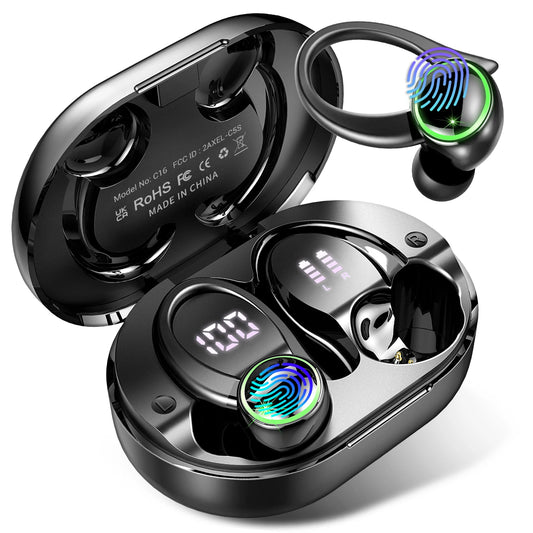 DRSAEC Wireless Earbuds Sports, Bluetooth Headphones 5.3,4 ENC Noise Cancelling Mic, IP7 Waterproof Headset, 50H Playback.