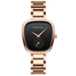 2025 New Women's Quartz Wristwatch 34mm Wine Barrel Rose Gold Black Stopwatch Fashionable Minimalist Style Oval Women's Watches