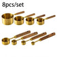 Gold Measuring Cups & Spoons Set (8-Piece) - Durable, Easy Storage for Home Baking & Daily Cooking kitchen gadgets