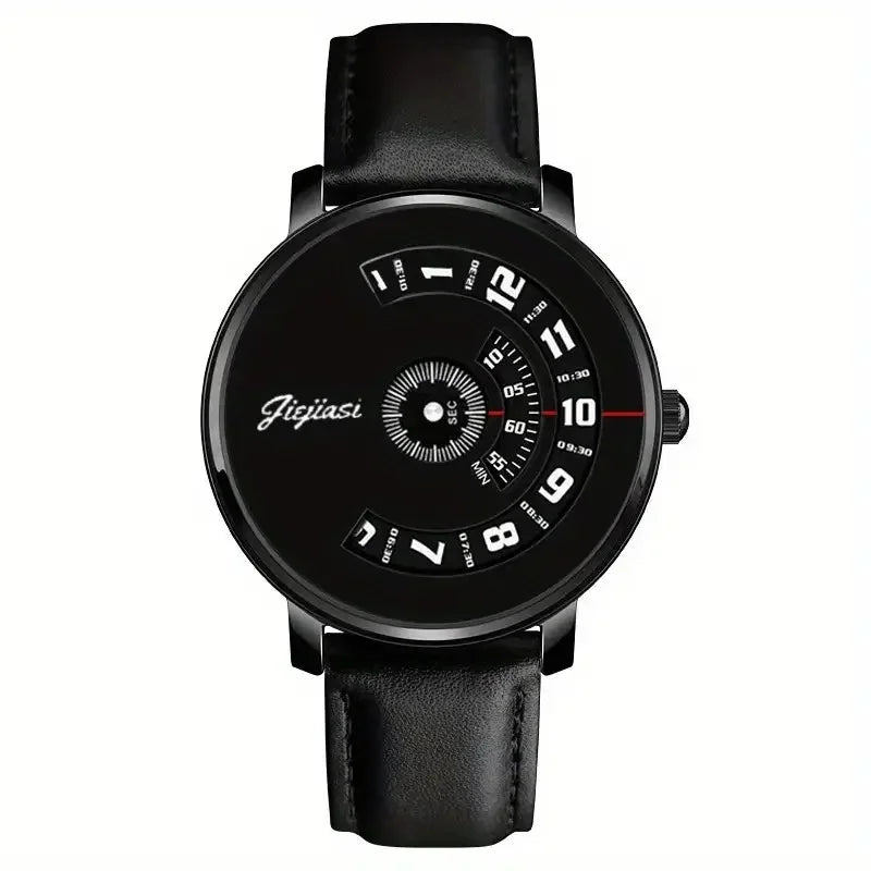 Men's Novelty Watch with Unique Roulette Design and Waterproof Functionality