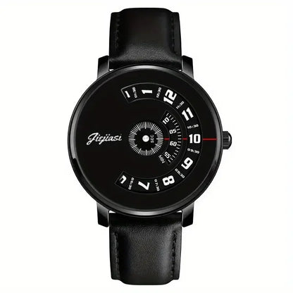 Men's Novelty Watch with Unique Roulette Design and Waterproof Functionality