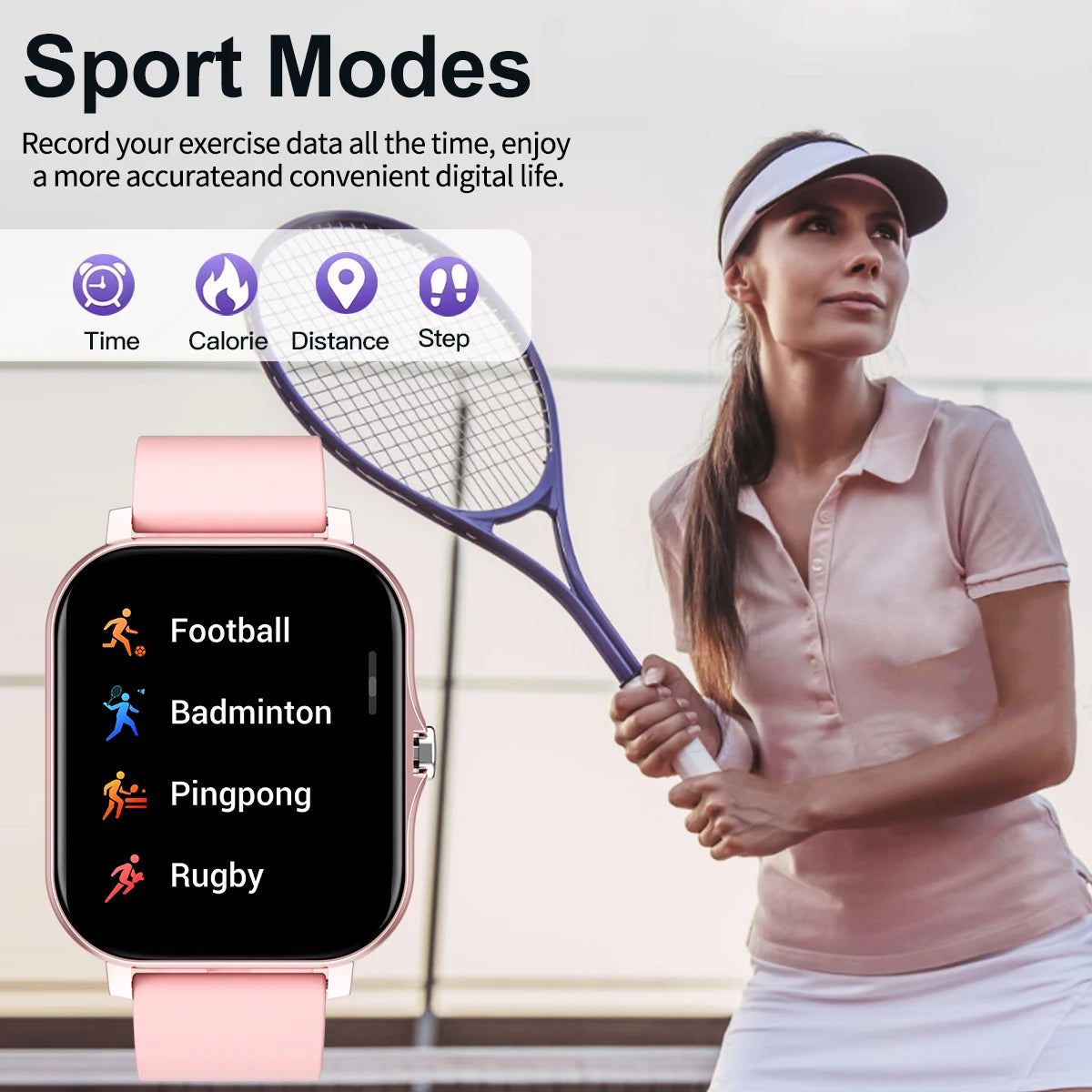 Smart watch, call, message reminder, compatible with iPhone/android mobile phone, smart sports watch suitable for men and women