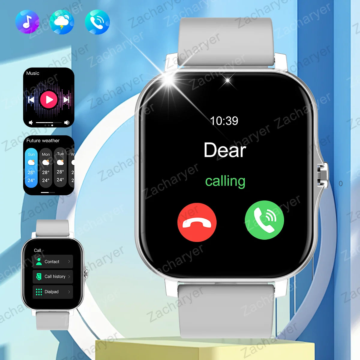 Wireless call function, compatible with Android and iPhone, sports watch, a variety of sports fitness tracking, application cont