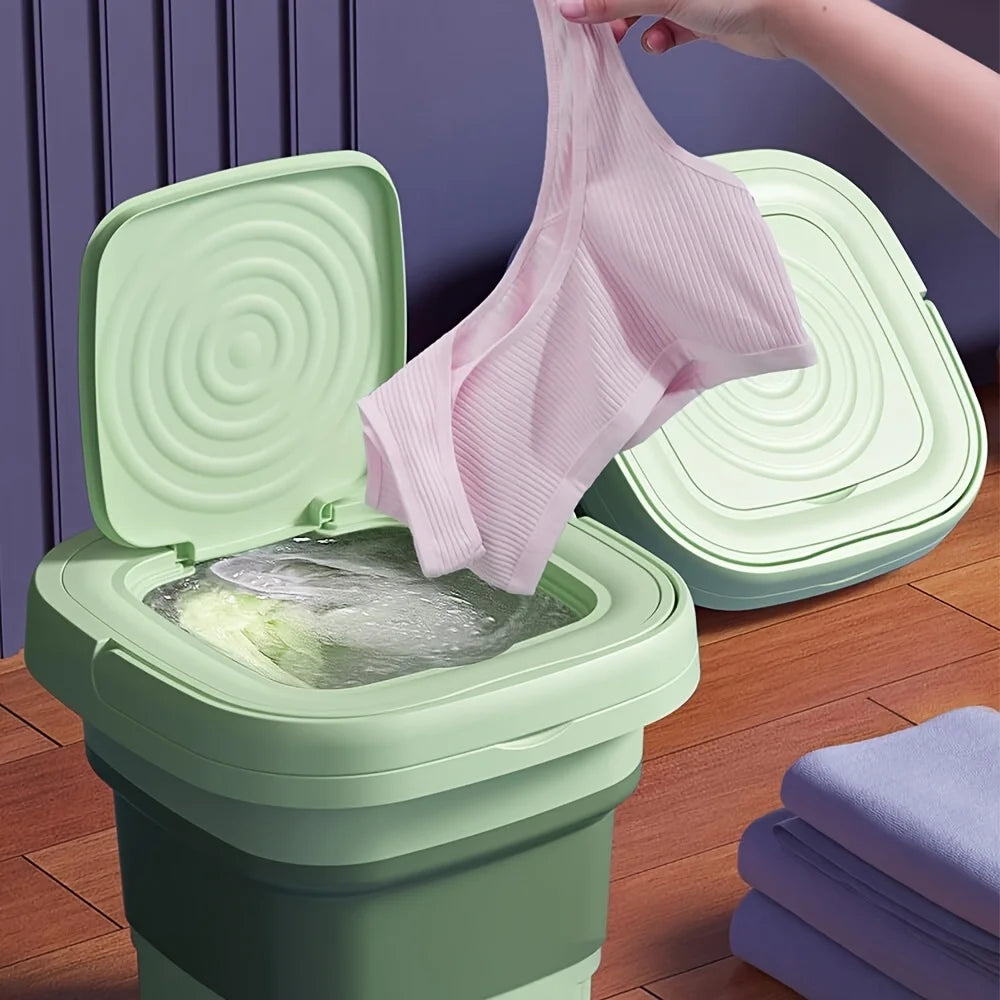 2025 Folding Washing Machine Portable Mini Dehydratable Dormitory Student Socks Underwear Panties Home Appliance Free Shipping