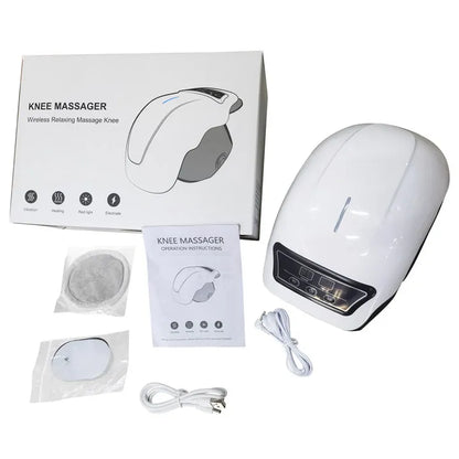 US Stock Electric Knee Massager 3 Gear Hot Compress Knee Massage Knee Support Pad Shoulder Massager Relive Joint PainRechargeabl