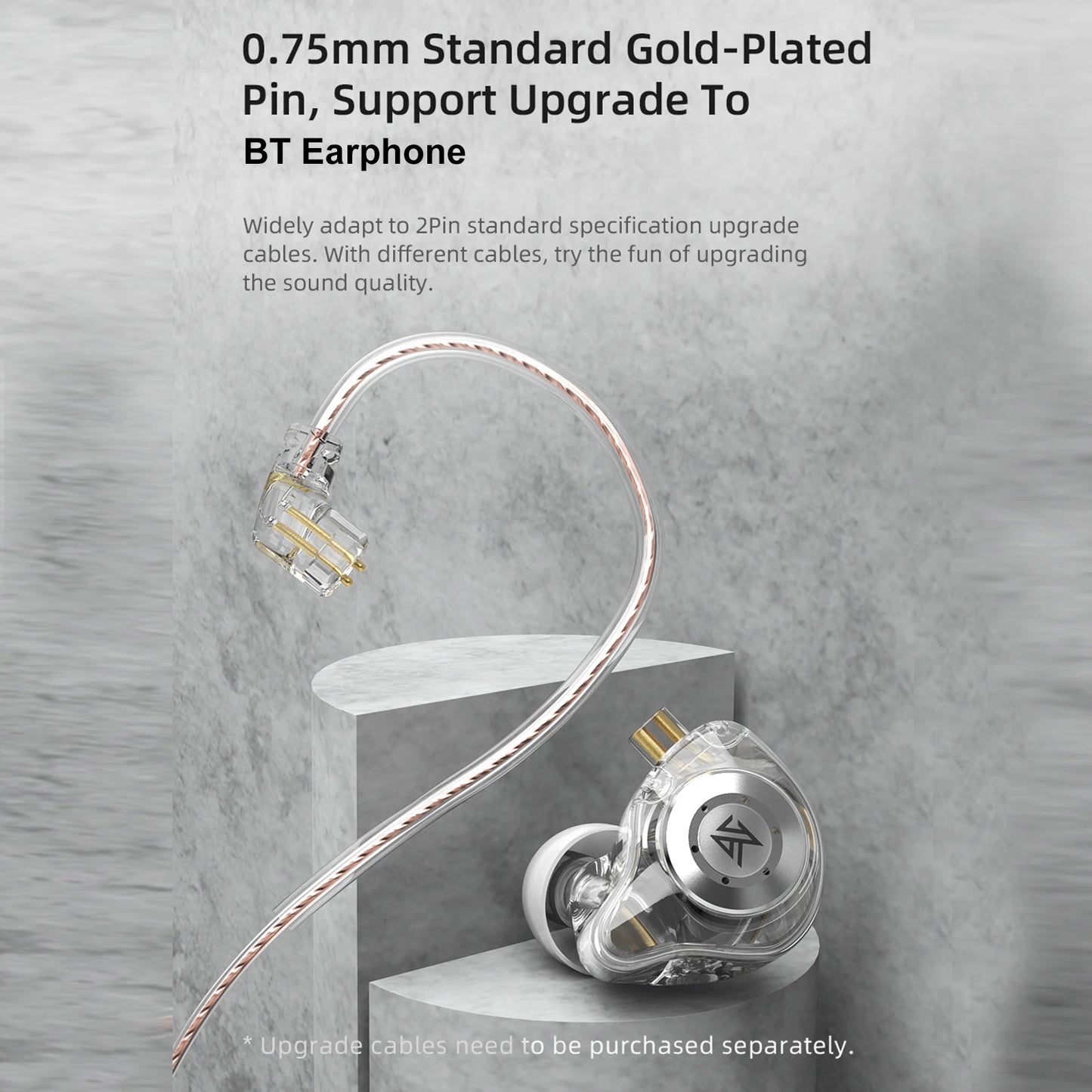 KZ EDX Pro in-Ear Stage Monitor Headphone Dual Magnetic Dynamic Unit Earphone Shock Bass Earbuds Wired Headset (No Mic)