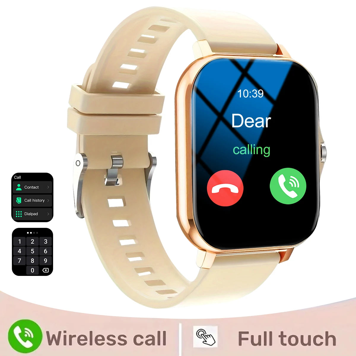 Smart watch, call, message reminder, compatible with iPhone/android mobile phone, smart sports watch suitable for men and women
