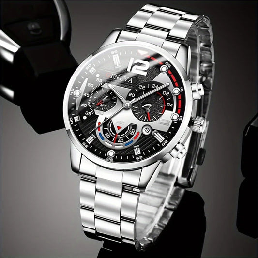 [Round Dial Quartz Men's Watch] A Stylish and Casual Men's Watch Quartz Movement| Ladies' Watch | Casual Watch | Business Watch