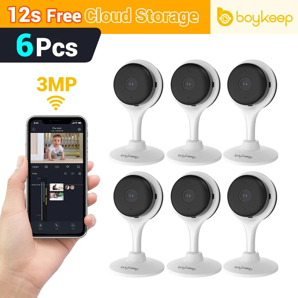 BoyKeep Indoor Home Security Mini IP Camera Smart CCTV Pet Camera Baby Video Monitor 24/7 Surveillance Camera