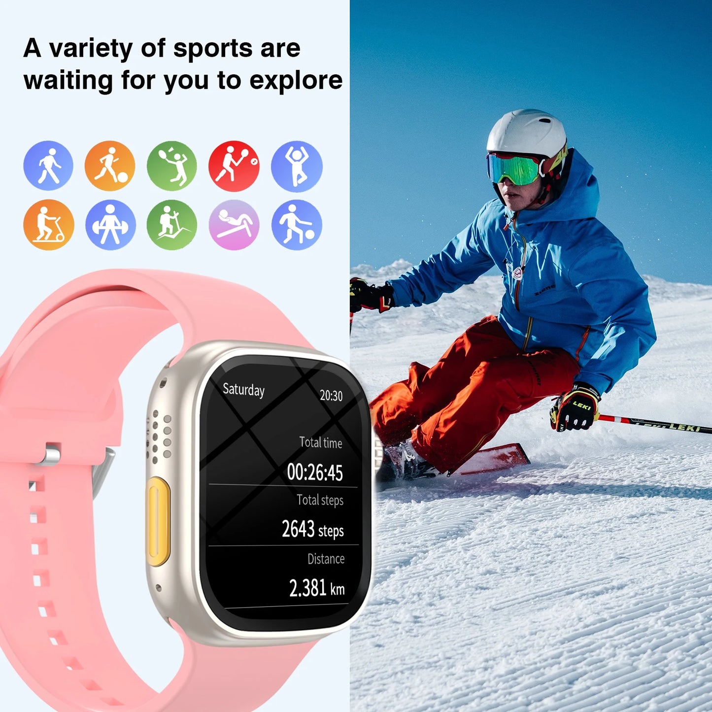 2025 Smartwatch with Call Message, Heart Rate Monitor, Sports Pedometer & Sleep Tracking