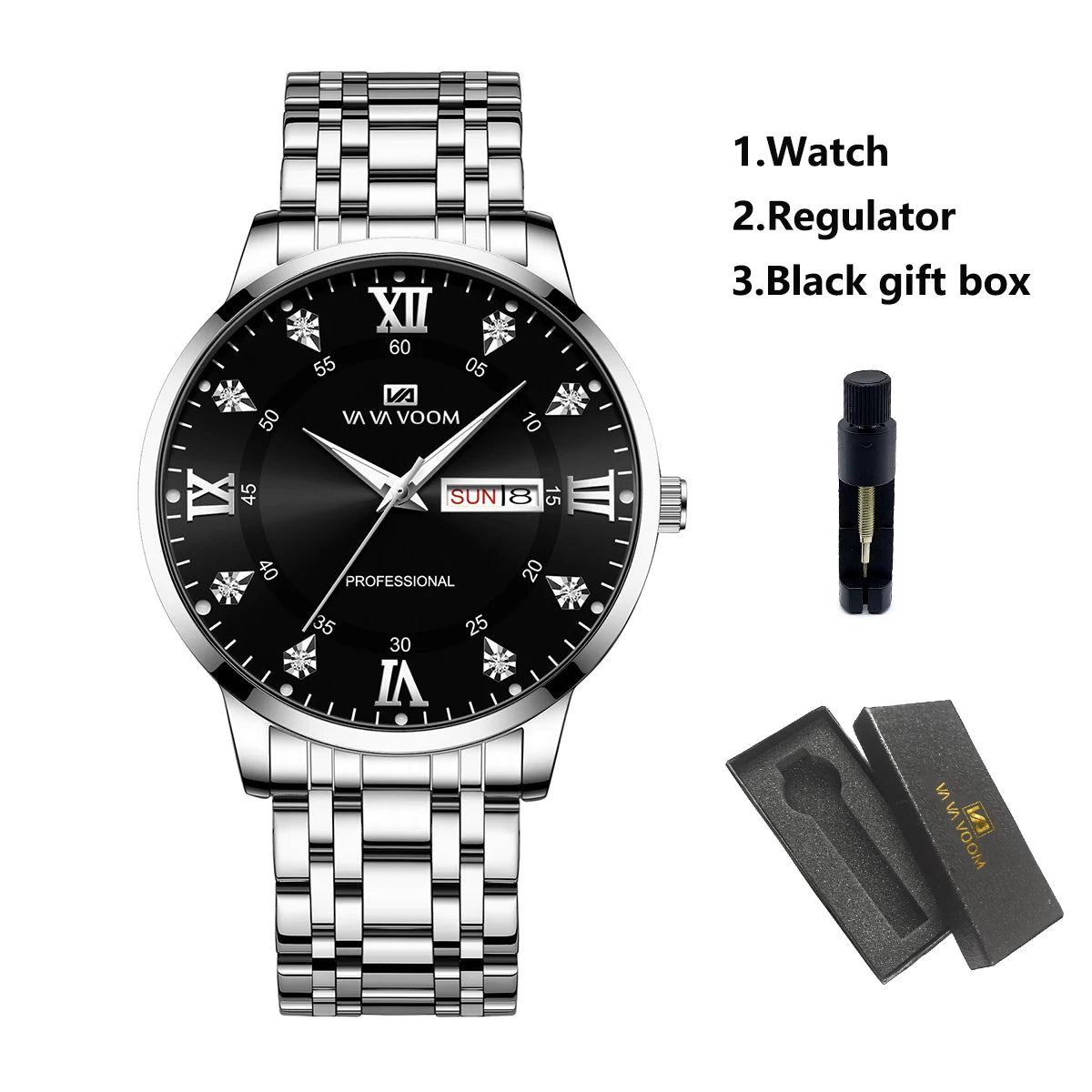 2025 New Man Watch VA VA VOOM Top Brand Luxury Fashion Diver Men Waterproof Clock Sport Watch Men Quartz Watch Relogio Masculino