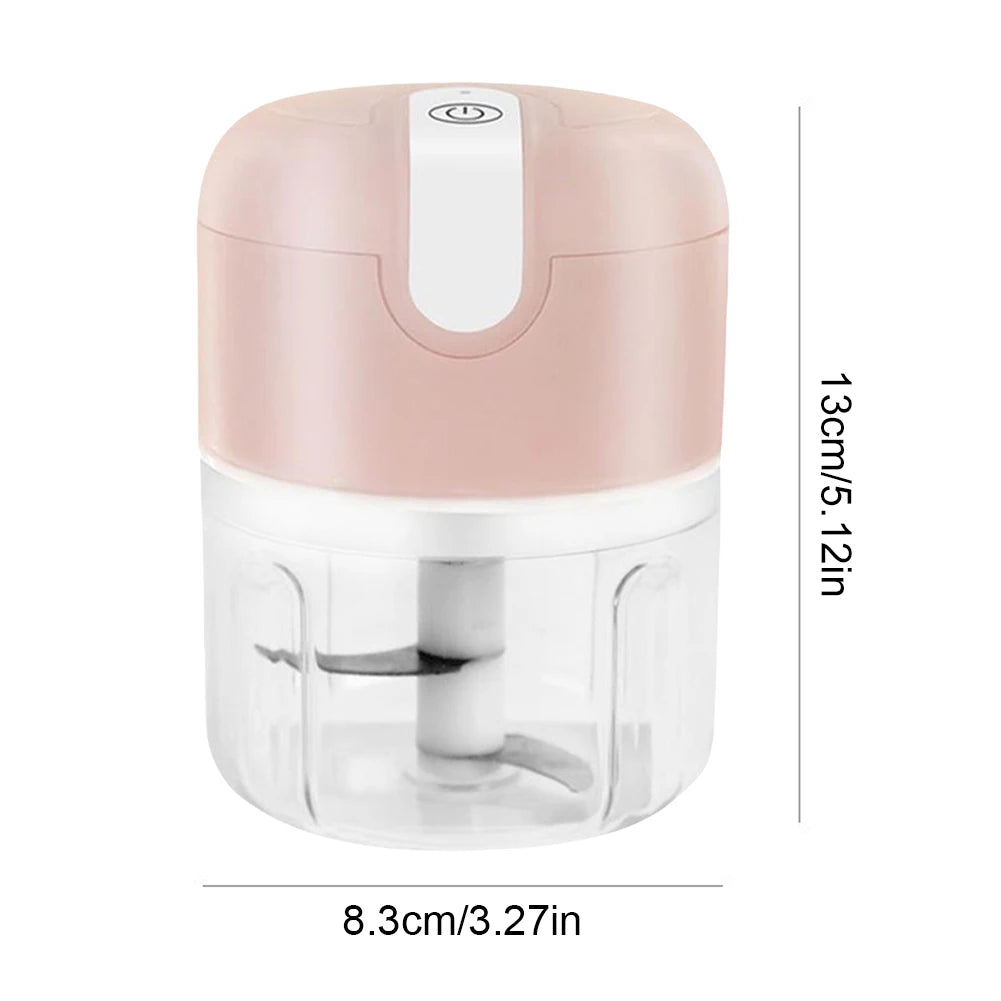 Portable Meat Grinder Mini Electric Garlic Chopper USB Rechargeable 250ML Mini Food Chopper Herb Veggie Cutter Blender Processor