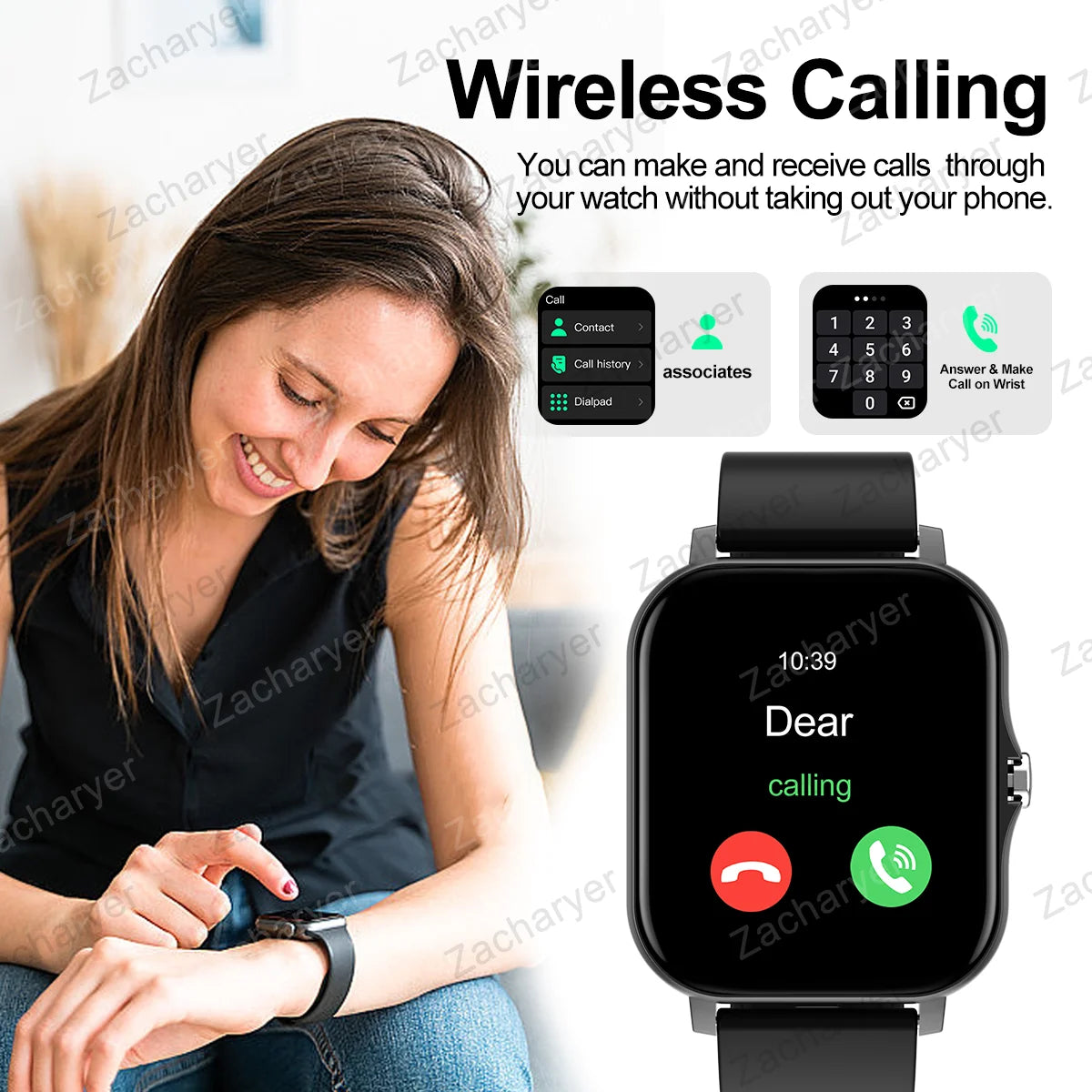 Wireless call function, compatible with Android and iPhone, sports watch, a variety of sports fitness tracking, application cont