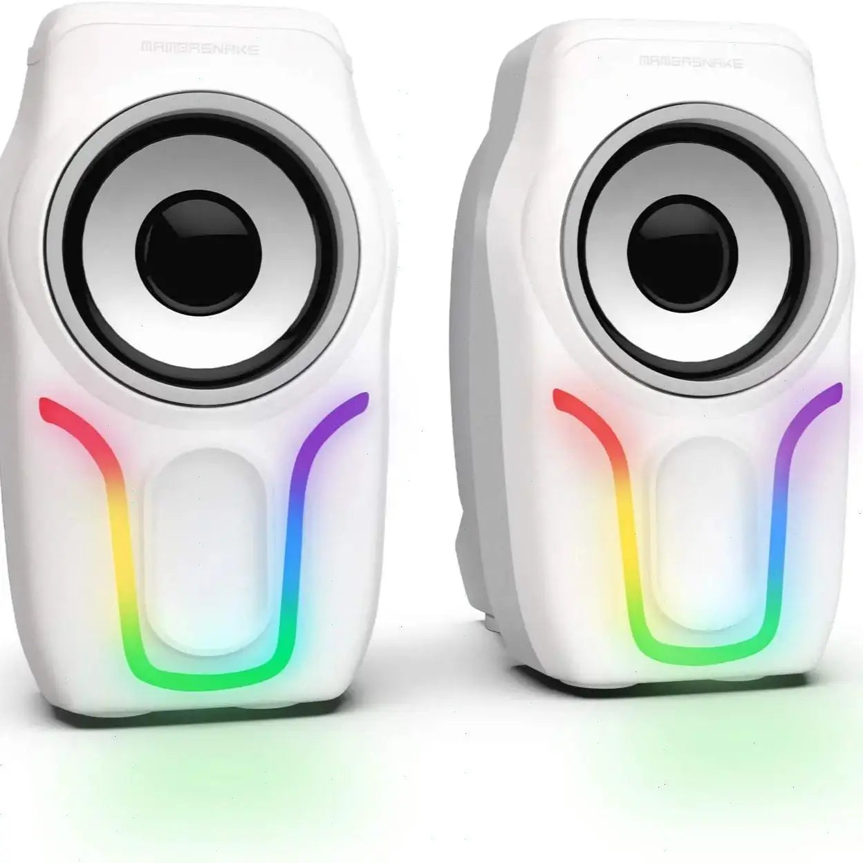 Computer Speakers, 2.0 USB Powered PC Speakers Stereo Volume Control, 6 RGB LED Backlit Effect, Wired Mini Portable Speakers