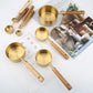 Gold Measuring Cups & Spoons Set (8-Piece) - Durable, Easy Storage for Home Baking & Daily Cooking kitchen gadgets