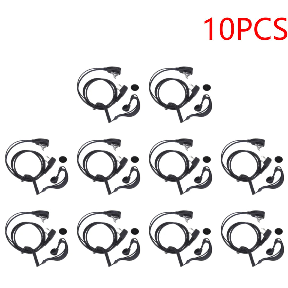 2Pin PTT MIC Earpiece Headset Interphone Earphone 3-10PCS Earpiece Walkie Talkie Headset with Microphone Walkie Talkie Headphone