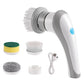 Handheld Scrubber Brush 360 Degree Rotation Electric Brush Cleaner 3 Replaceable Brush Heads Bathroom Kitchen Cleaner