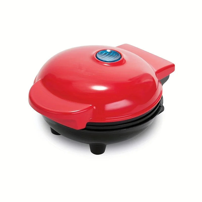 Red Mini Waffle Maker, Electric Non-Stick Mini Waffle Maker, Hash Browns, Sandwiches, Eggs Electric Pancake Pan