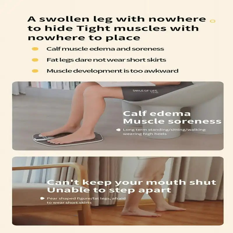 Portable Intelligent EMS Foot Massager for Neuropathy & Pain Relief - Full Body Circulation