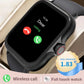 Smartwatch has call function, message notification, ultra-thin design, compatible with Android and iPhone, neutral gift, multipl