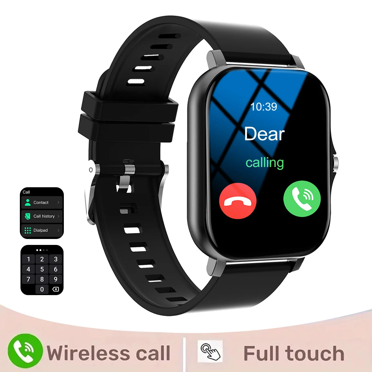 Smart watch, call, message reminder, compatible with iPhone/android mobile phone, smart sports watch suitable for men and women