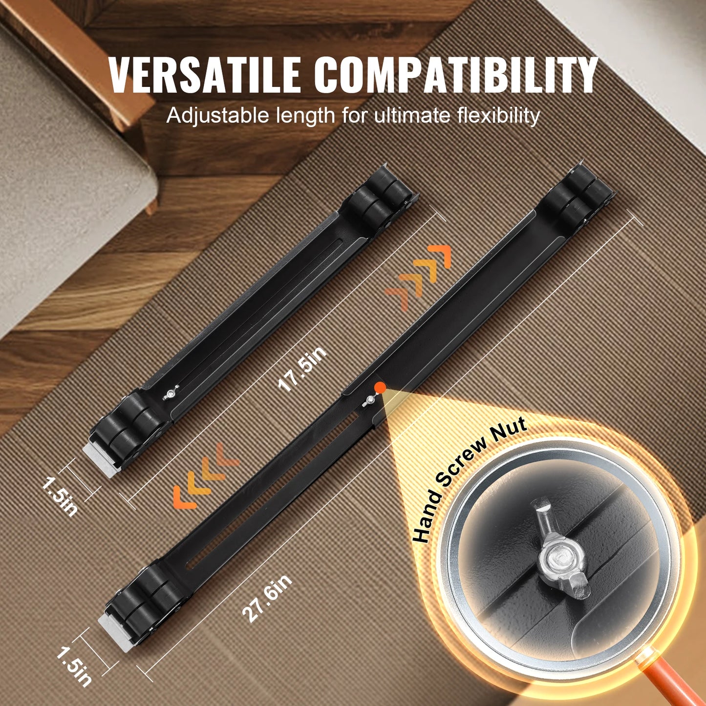 SucceBuy 660 lbs Furniture Dolly Appliances Mobile Base Washing Machine Fridge Stand Movers for Refrigerators Dryers Dishwashers