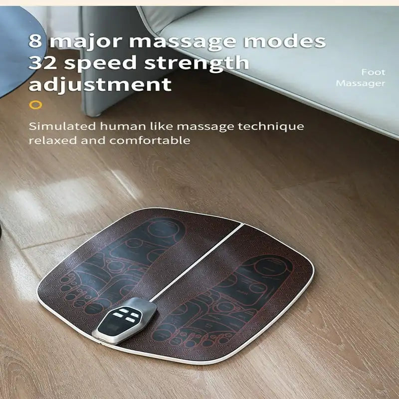 Portable Intelligent EMS Foot Massager for Neuropathy & Pain Relief - Full Body Circulation