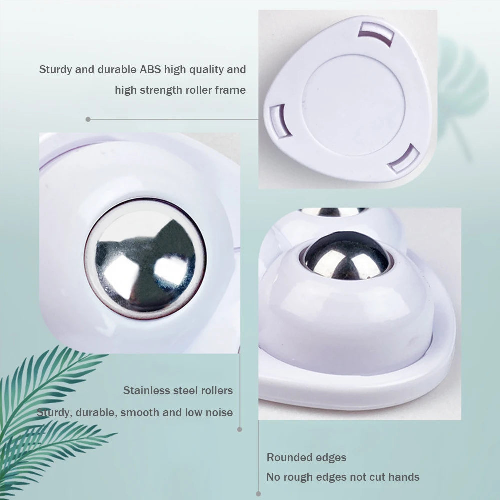 Self Adhesive Swivel Caster Wheels 360 Degree Free Rotation Small Wheels No Noise for Trash Can Bottom Kitchen Small Appliances