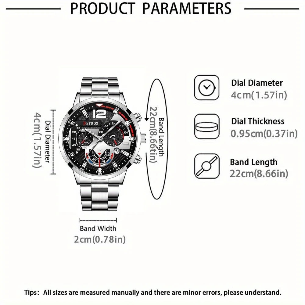 [Round Dial Quartz Men's Watch] A Stylish and Casual Men's Watch Quartz Movement| Ladies' Watch | Casual Watch | Business Watch