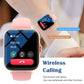 Smartwatch has call function, message notification, ultra-thin design, compatible with Android and iPhone, neutral gift, multipl