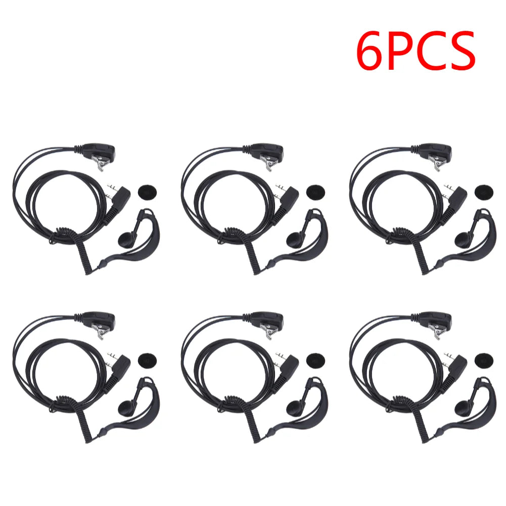 2Pin PTT MIC Earpiece Headset Interphone Earphone 3-10PCS Earpiece Walkie Talkie Headset with Microphone Walkie Talkie Headphone