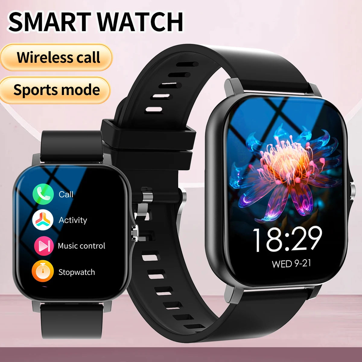 Smart watch, call, message reminder, compatible with iPhone/android mobile phone, smart sports watch suitable for men and women
