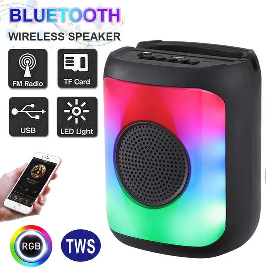 Bluetooth Speaker TWS Wireless Powerful Box Portable Outdoor Speakers 3 inche Subwoofer Rechargeable LED Light  Party Speaker