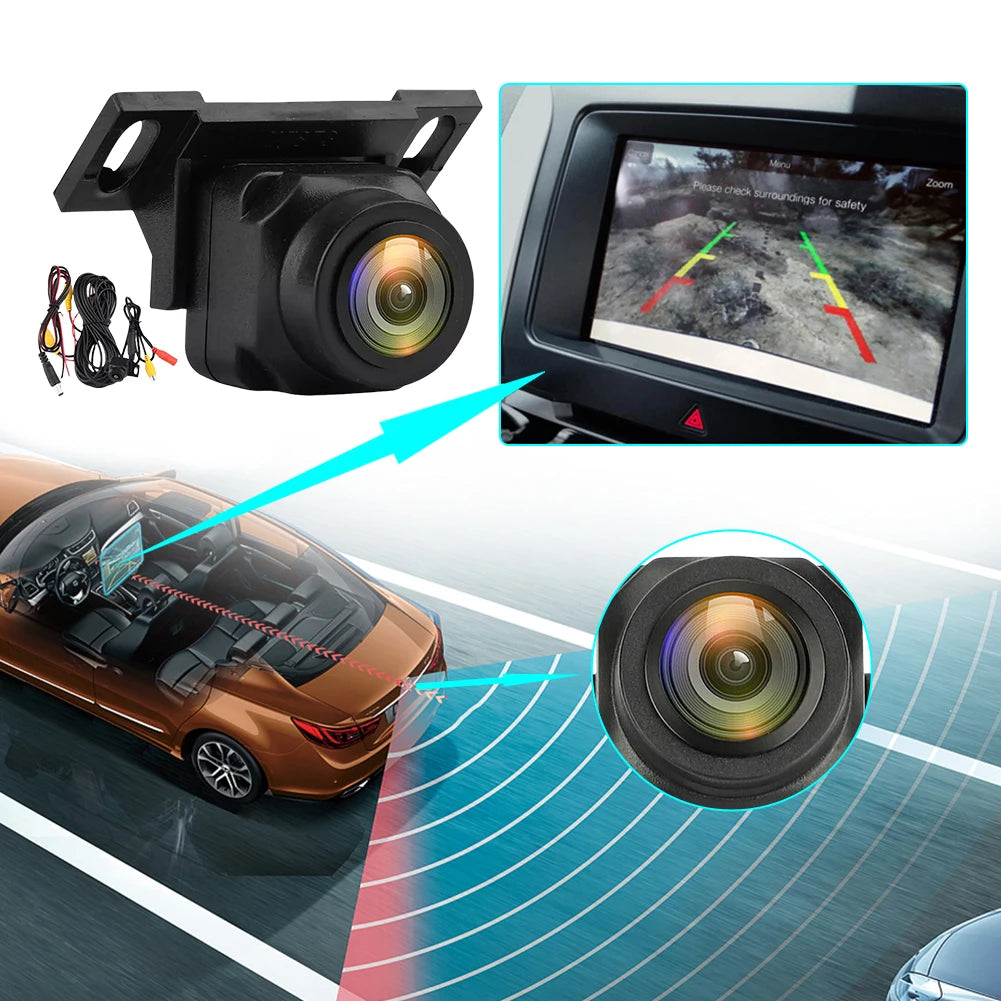 Car Backup Camera Rear View Camera 1080P AHD Wide Angle Adjustable Vehicle Small Reversing Camera Night Vision Reverse Camera