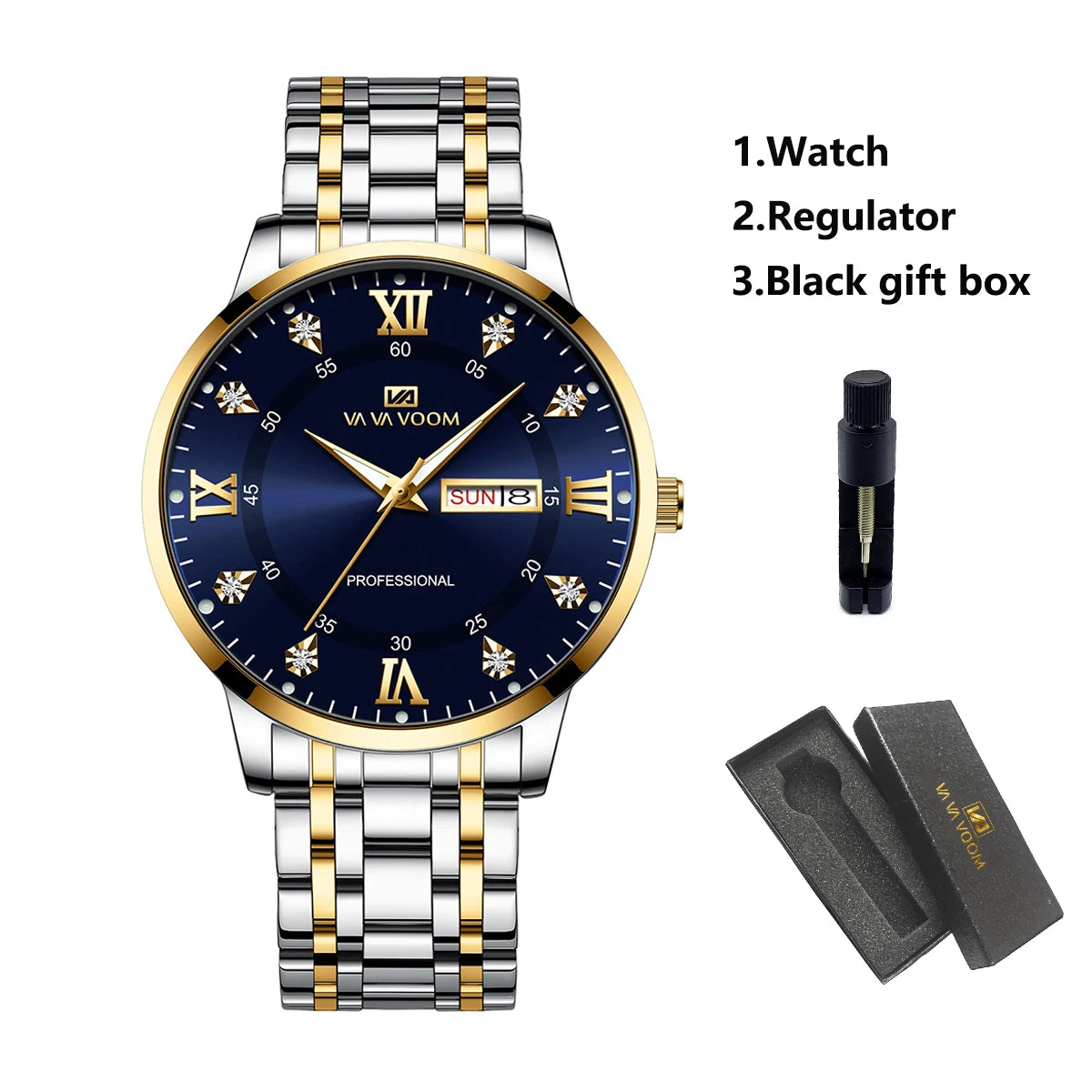 2025 New Man Watch VA VA VOOM Top Brand Luxury Fashion Diver Men Waterproof Clock Sport Watch Men Quartz Watch Relogio Masculino