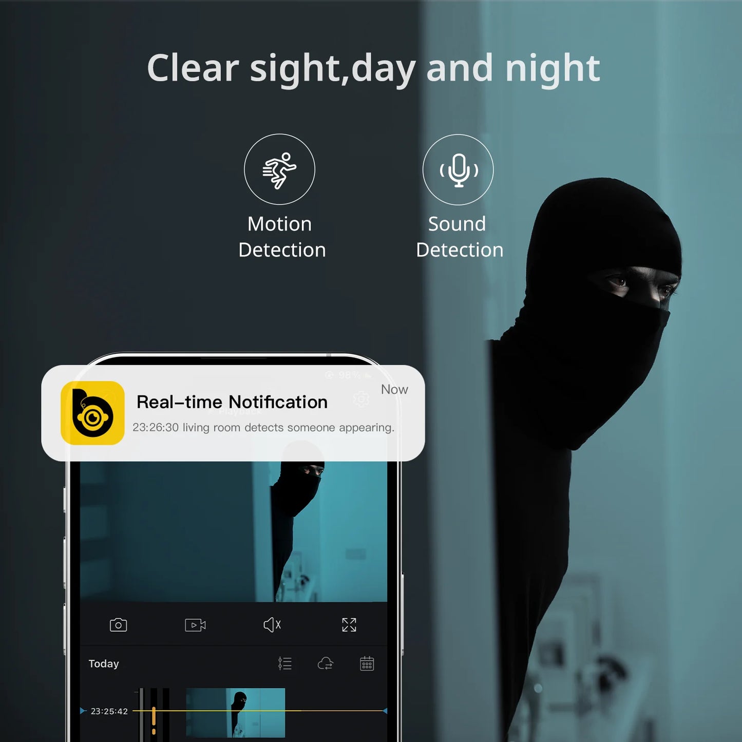 BoyKeep Indoor Home Security Mini IP Camera Smart CCTV Pet Camera Baby Video Monitor 24/7 Surveillance Camera