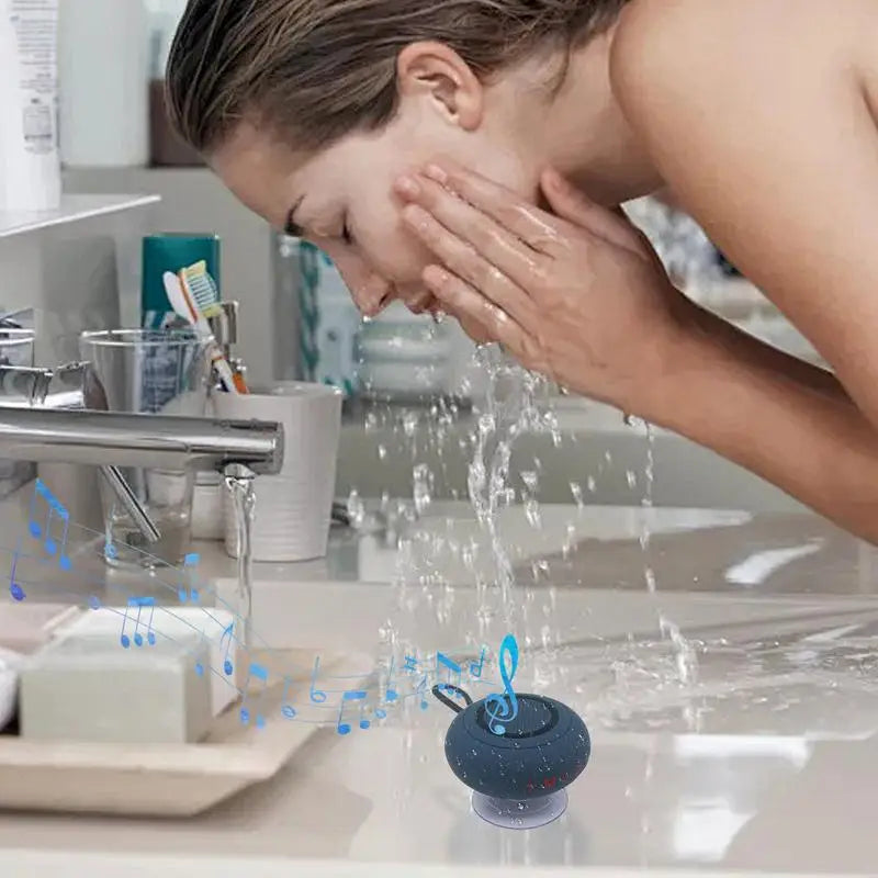 Waterproof Speaker Portable Audio Sounder With Subwoofer Stereo Bass Wireless Bathroom Audio Speaker For Kitchen Travel Outdoor