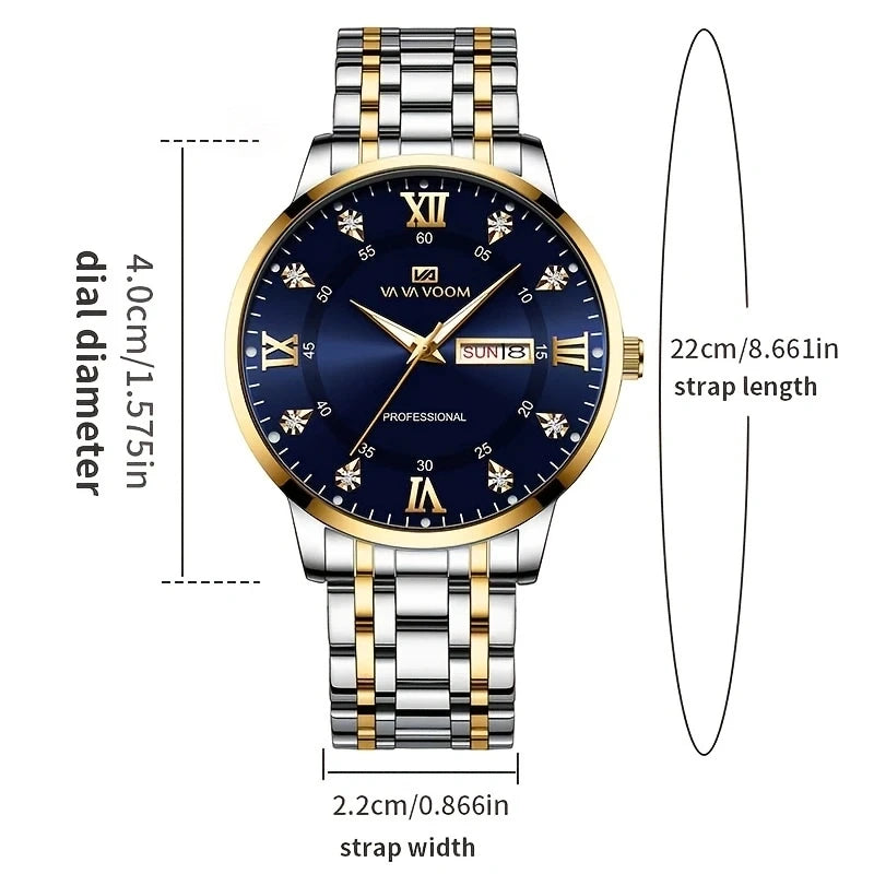 2025 New Man Watch VA VA VOOM Top Brand Luxury Fashion Diver Men Waterproof Clock Sport Watch Men Quartz Watch Relogio Masculino