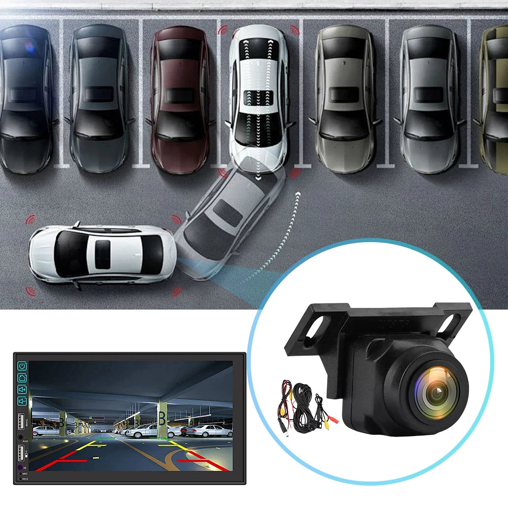 Car Backup Camera Rear View Camera 1080P AHD Wide Angle Adjustable Vehicle Small Reversing Camera Night Vision Reverse Camera