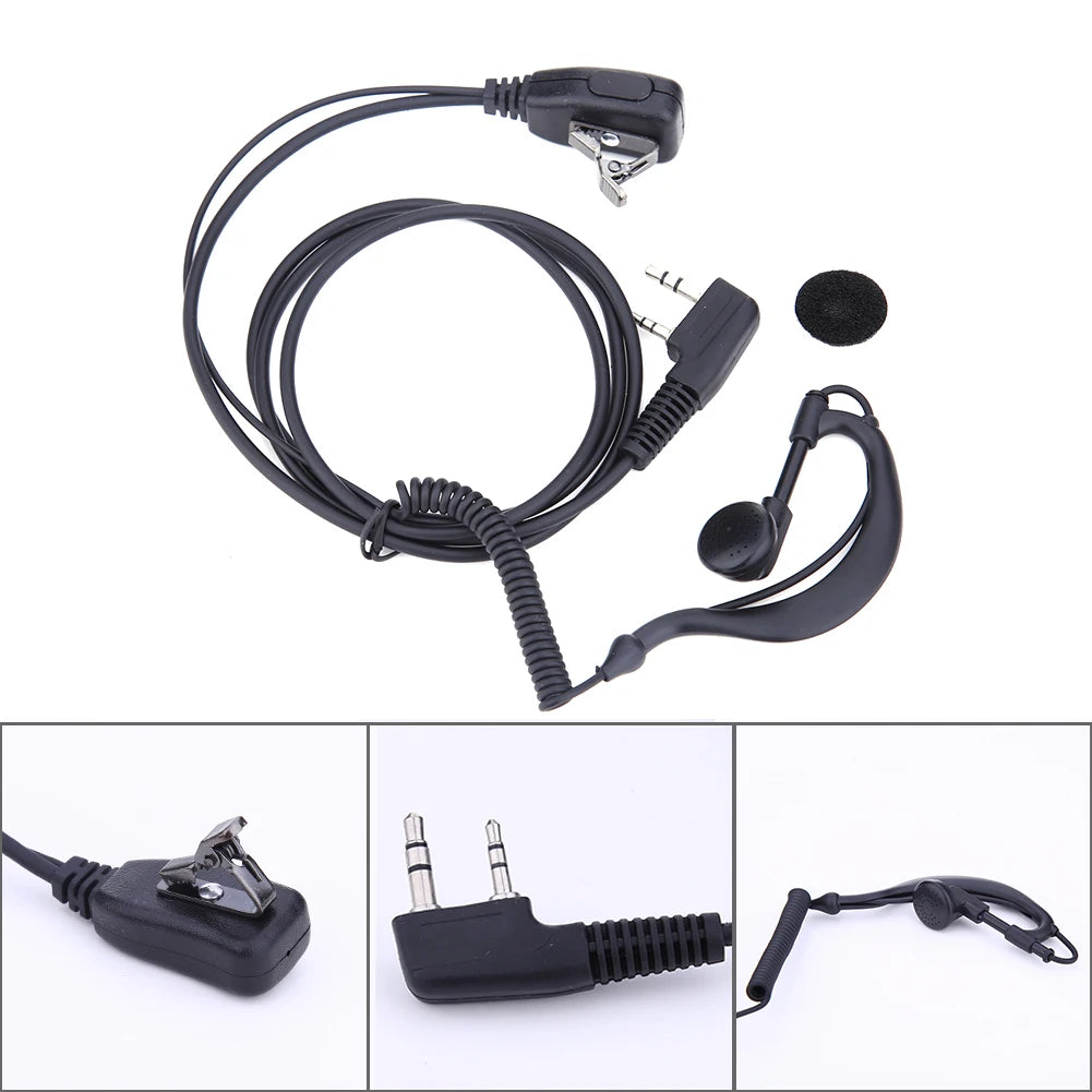 2Pin PTT MIC Earpiece Headset Interphone Earphone 3-10PCS Earpiece Walkie Talkie Headset with Microphone Walkie Talkie Headphone