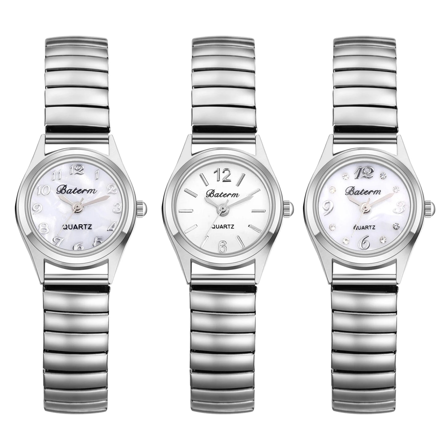 Elastic Strap Women's Watch Delicate Small Dial Waterproof Analog Quartz Digital Polka Dot Scale Fashion Women's Small Watch